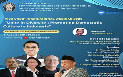 Webinar “Unity in Diversity: Promoting Democratic Culture in Indonesia”