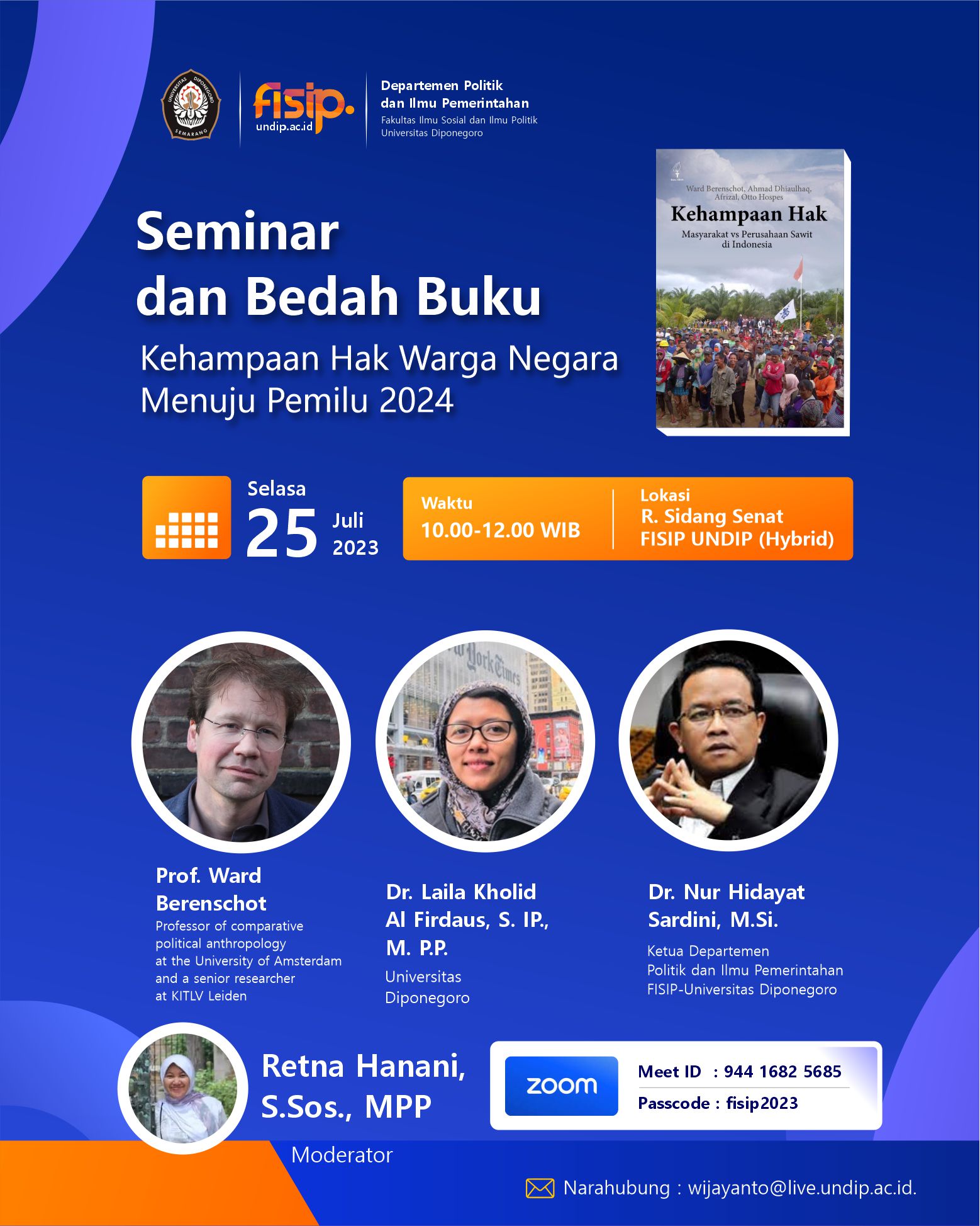 Seminar dan Bedah Buku Kehampaan Hak Warga Negera Menuju Pemilu 2024