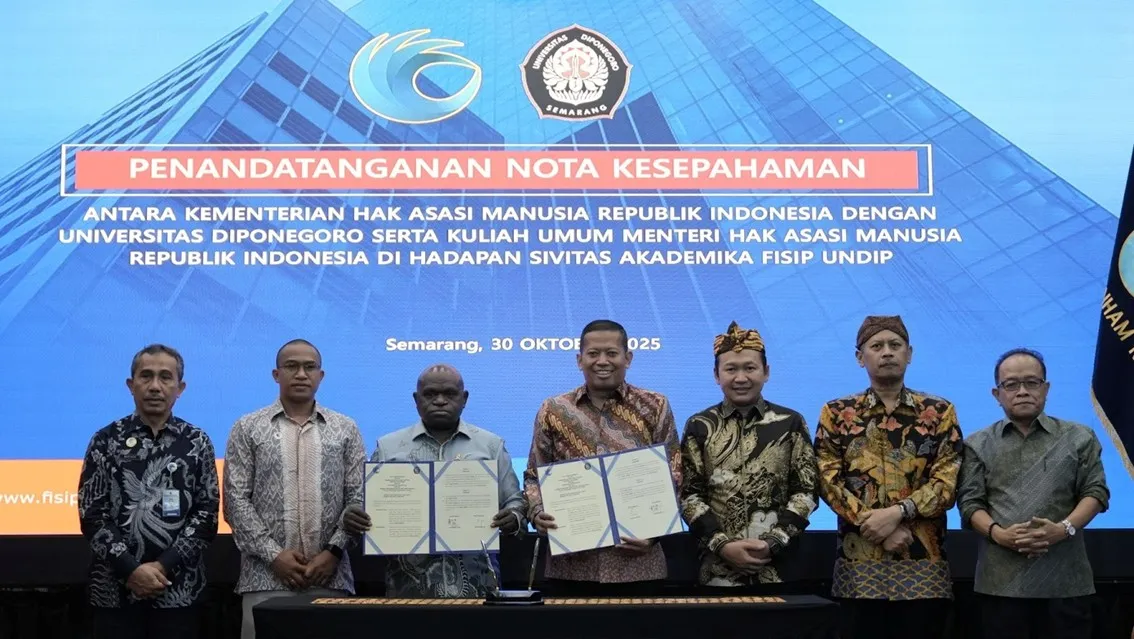 Kementerian HAM RI dan Universitas Diponegoro Teken Nota Kesepahaman